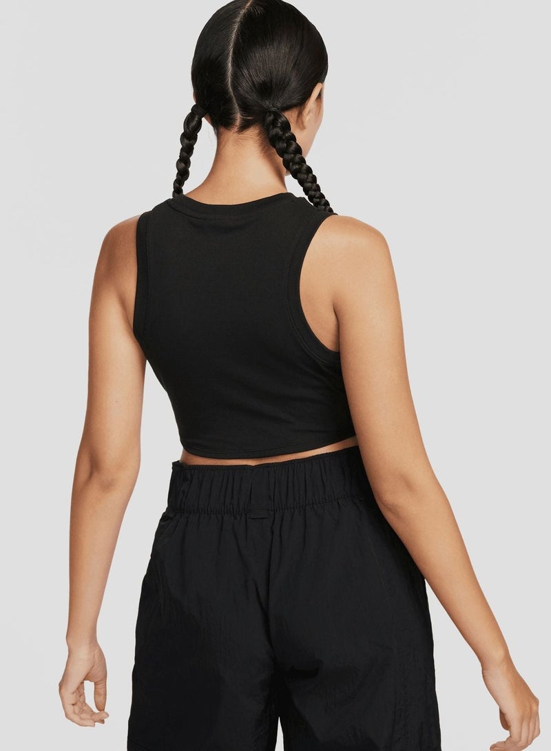 Nike Nsw Essential Ribbed Crop Tank - Image 2